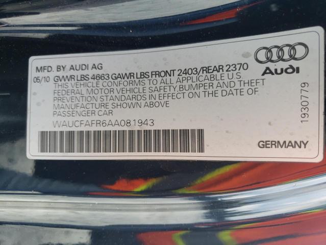 Фото 10 с аукциона – 2010 AUDI A5 PREMIUM с VIN WAUCFAFR6AA081943