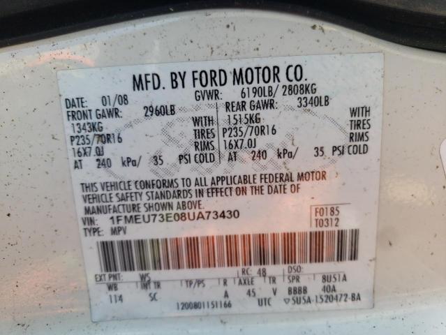 Photo 10 from auction – 2008 FORD EXPLORER X with VIN 1FMEU73E08UA73430