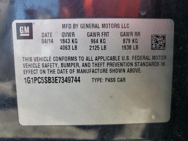 Photo 10 from auction – 2014 CHEVROLET CRUZE LT with VIN 1G1PC5SB3E7349744
