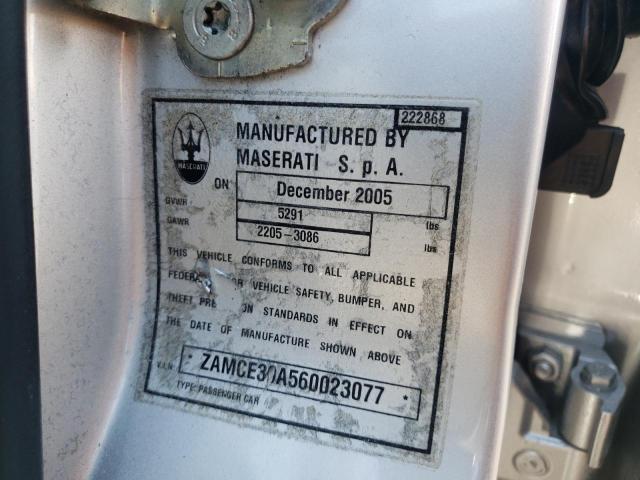 Photo 10 from auction – 2006 MASERATI QUATTROPOR with VIN ZAMCE39A560023077
