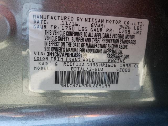 Photo 10 from auction – 2017 NISSAN VERSA S with VIN 3N1CN7AP0HL829199