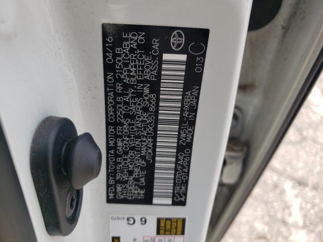 Photo 10 from auction – 2016 TOYOTA PRIUS with VIN JTDKARFU9G3518668