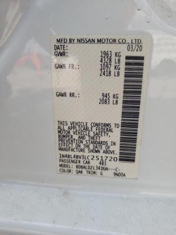 Photo 10 from auction – 2020 NISSAN ALTIMA S with VIN 1N4BL4BV3LC251720