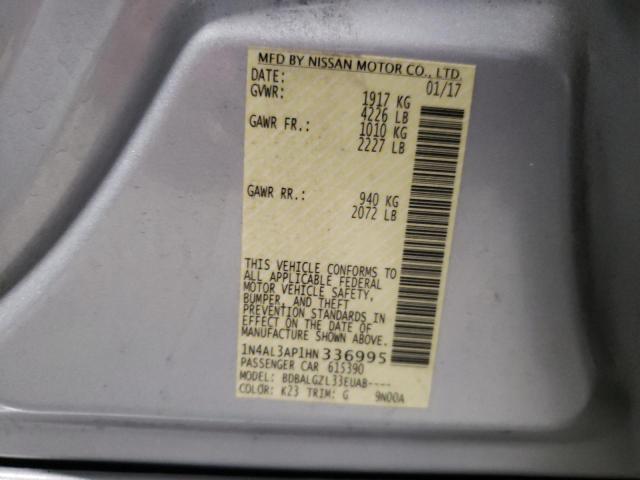 Photo 10 from auction – 2017 NISSAN ALTIMA with VIN 1N4AL3AP1HN336995