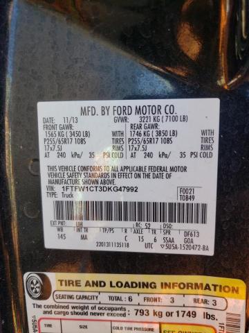 Photo 10 from auction – 2013 FORD F150 SUPER with VIN 1FTFW1CT3DKG47992