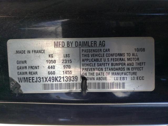 Photo 10 from auction – 2009 SMART FORTWO PUR with VIN WMEEJ31X49K213939