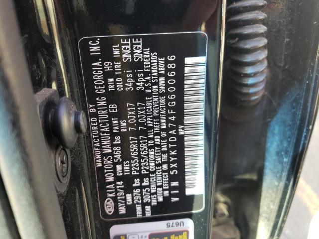 Photo 10 from auction – 2015 KIA SORENTO LX with VIN 5XYKTDA74FG600686