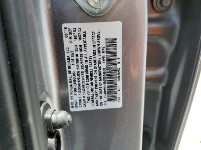 Photo 10 from auction – 2018 HONDA CR-V EXL with VIN 7FARW1H89JE044608