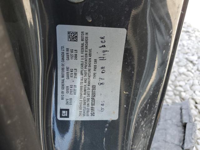 Photo 10 from auction – 2015 CHEVROLET CAMARO LT with VIN 2G1FF1E33F9207393