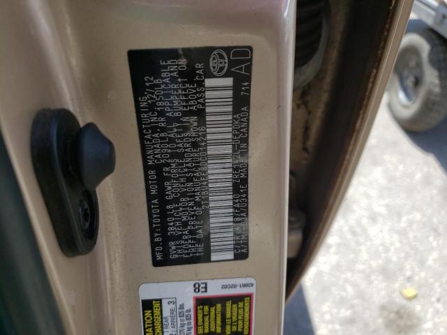 Photo 10 from auction – 2013 TOYOTA COROLLA BA with VIN 2T1BU4EE8DC014216