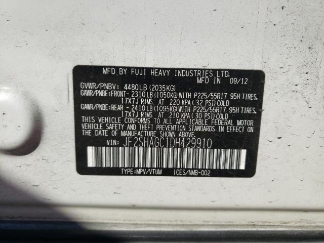 Foto 10 de la subasta – 2013 SUBARU FORESTER T con VIN JF2SHAGC1DH429910
