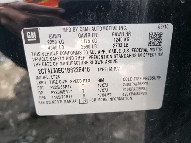 Photo 10 from auction – 2011 GMC TERRAIN SL with VIN 2CTALMEC1B6228416