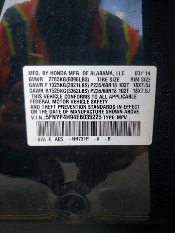 Photo 10 from auction – 2014 HONDA PILOT TOUR with VIN 5FNYF4H94EB035225