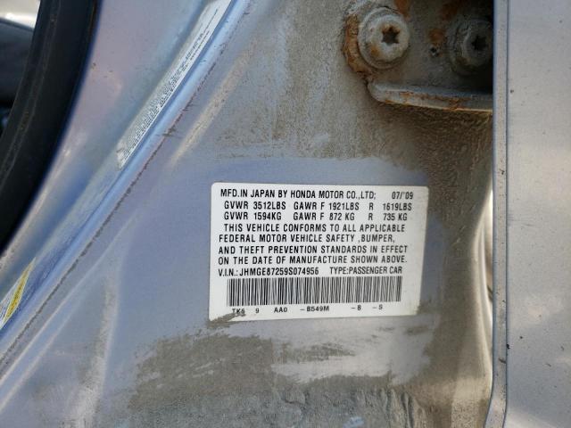 Photo 10 from auction – 2009 HONDA FIT with VIN JHMGE87259S074956