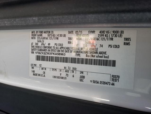 Photo 10 from auction – 2015 FORD TRANSIT T- with VIN 1FBZX2ZMXFKA58963