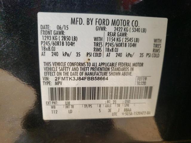 Photo 10 from auction – 2015 FORD EDGE SEL with VIN 2FMTK3J84FBB58664