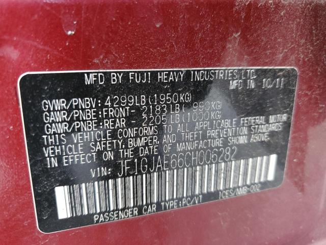 Photo 10 from auction – 2012 SUBARU IMPREZA PR with VIN JF1GJAE66CH006282