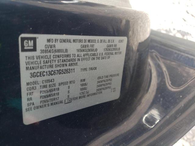 Photo 10 from auction – 2007 CHEVROLET SILVRDO LT with VIN 3GCEC13C67G526311
