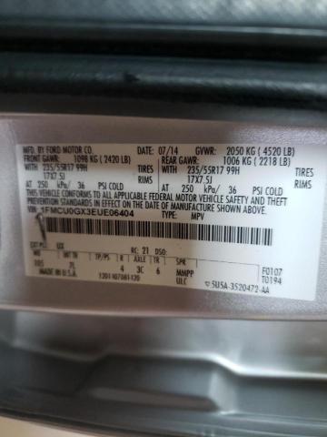 Photo 10 from auction – 2014 FORD ESCAPE SE with VIN 1FMCU0GX3EUE06404