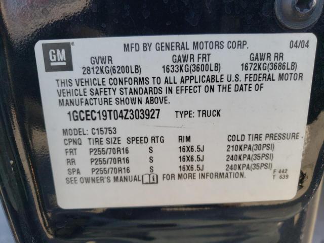 Photo 10 from auction – 2004 CHEVROLET SILVERADO with VIN 1GCEC19T04Z303927