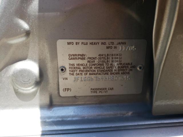 Photo 10 from auction – 2006 SUBARU IMPREZA 2. with VIN JF1GG67646H807645