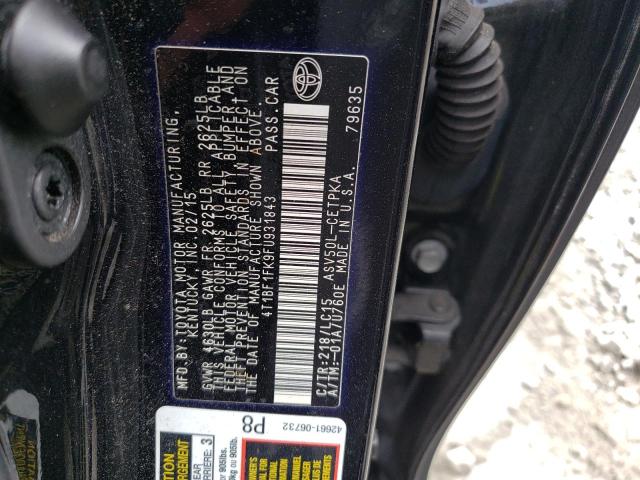 Photo 10 from auction – 2015 TOYOTA CAMRY LE with VIN 4T1BF1FK9FU931843