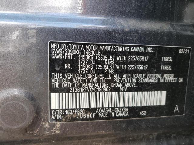 Photo 10 from auction – 2021 TOYOTA RAV4 LE with VIN 2T3G1RFVXMC190962