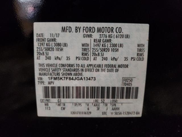 Photo 10 from auction – 2018 FORD EXPLORER L with VIN 1FM5K7F84JGA13473