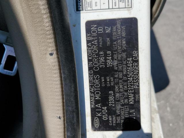 Photo 10 from auction – 2004 KIA SPECTRA with VIN KNAFE121345016464