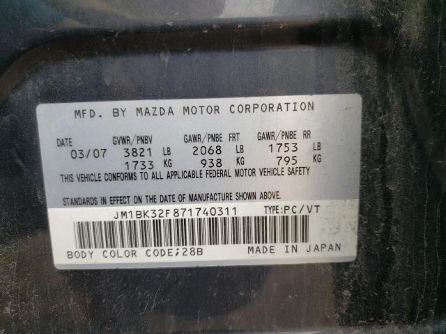 Photo 10 from auction – 2007 MAZDA 3 I with VIN JM1BK32F871740311