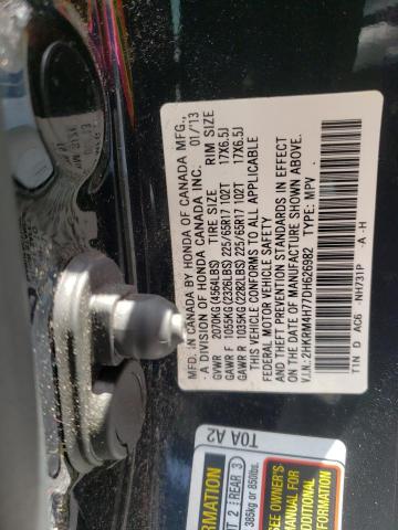Photo 10 from auction – 2013 HONDA CR-V EXL with VIN 2HKRM4H77DH626982