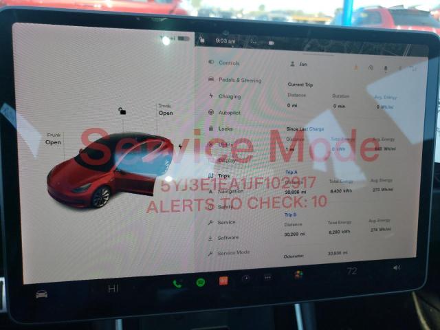 Photo 8 from auction – 2018 TESLA MODEL 3 with VIN 5YJ3E1EA1JF102917