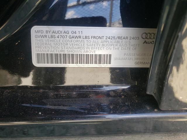Photo 10 from auction – 2011 AUDI A4 PREMIUM with VIN WAUAFAFL3BN051232