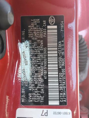 Photo 10 from auction – 2013 TOYOTA CAMRY L with VIN 4T1BF1FK8DU702695