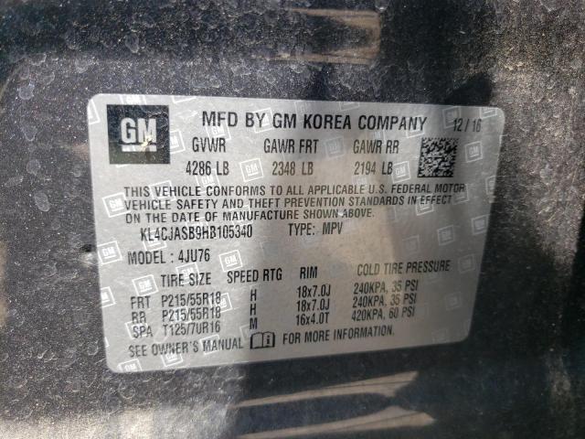 Photo 10 from auction – 2017 BUICK ENCORE PRE with VIN KL4CJASB9HB105340