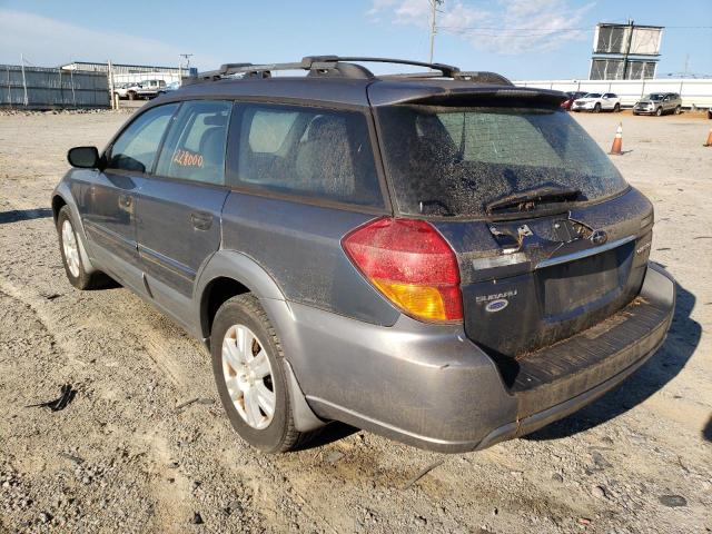 Photo 3 from auction – 2005 SUBARU LEGACY OUT with VIN 4S4BP61C757357282