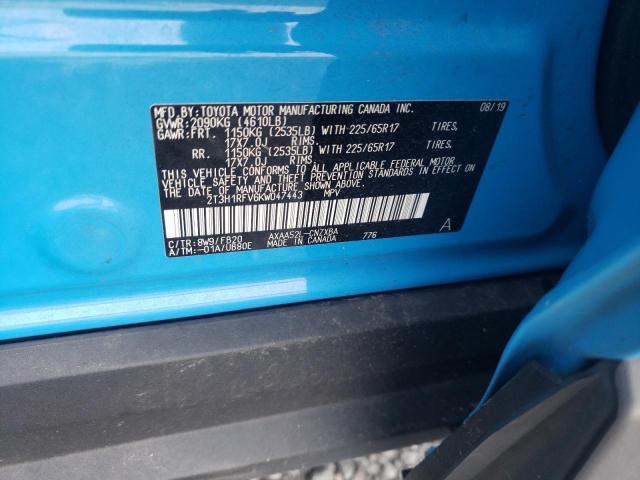 Photo 10 from auction – 2019 TOYOTA RAV4 LE with VIN 2T3H1RFV6KW047443