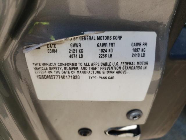 Photo 10 from auction – 2004 CADILLAC CTS with VIN 1G6DM577740171830