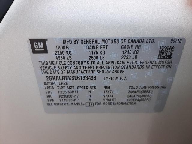 Photo 10 from auction – 2014 GMC TERRAIN SL with VIN 2GKALREK6E6133438