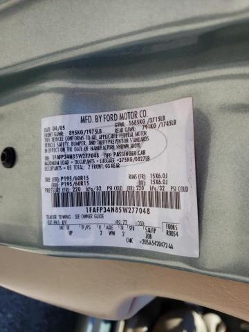 Photo 10 from auction – 2005 FORD FOCUS ZX4 with VIN 1FAFP34N85W277048