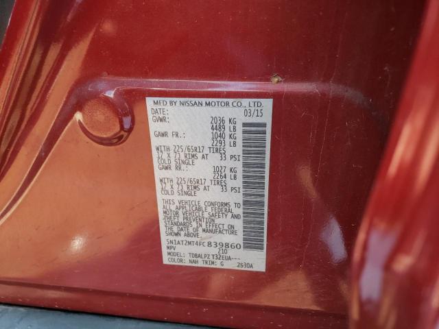 Photo 10 from auction – 2015 NISSAN ROGUE S with VIN 5N1AT2MT4FC839860