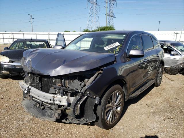 Photo 2 from auction – 2017 ACURA MDX TECHNO with VIN 5FRYD4H54HB017362
