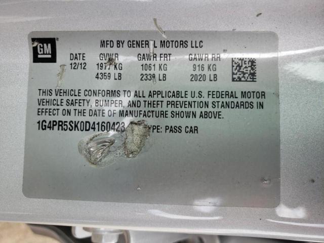 Photo 10 from auction – 2013 BUICK VERANO CON with VIN 1G4PR5SK0D4160423