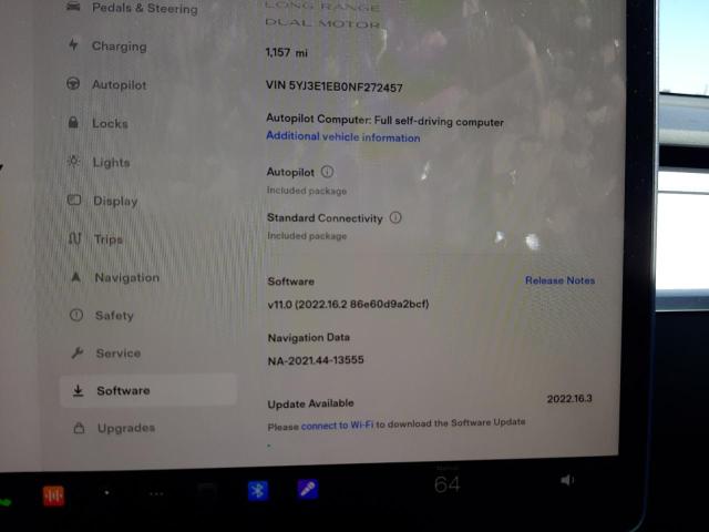 Photo 8 from auction – 2022 TESLA MODEL 3 with VIN 5YJ3E1EB0NF272457