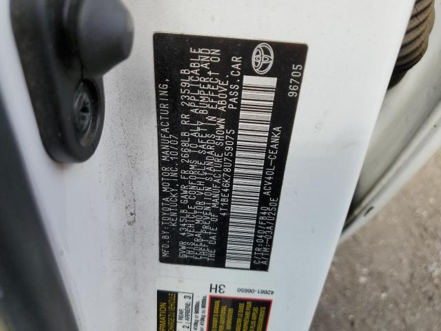 Photo 10 from auction – 2008 TOYOTA CAMRY CE with VIN 4T1BE46K78U759075