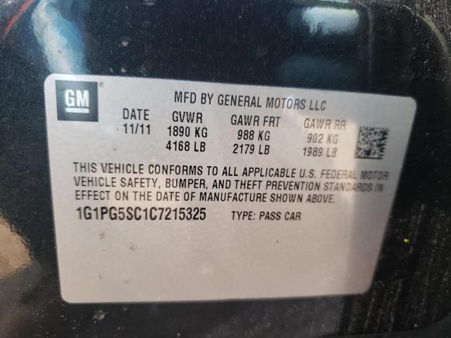 Photo 10 from auction – 2012 CHEVROLET CRUZE LT with VIN 1G1PG5SC1C7215325