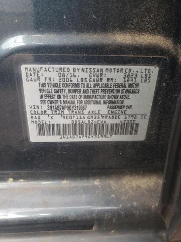 Photo 10 from auction – 2016 NISSAN SENTRA S with VIN 3N1AB7AP9GY319967