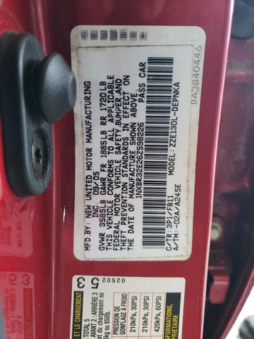 Photo 10 from auction – 2006 TOYOTA COROLLA CE with VIN 1NXBR32E26Z598226