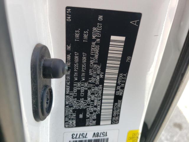 Photo 10 from auction – 2014 TOYOTA SIENNA LE with VIN 5TDKK3DC1ES480384