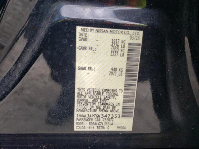 Photo 10 from auction – 2016 NISSAN ALTIMA 2.5 with VIN 1N4AL3AP7GN347353